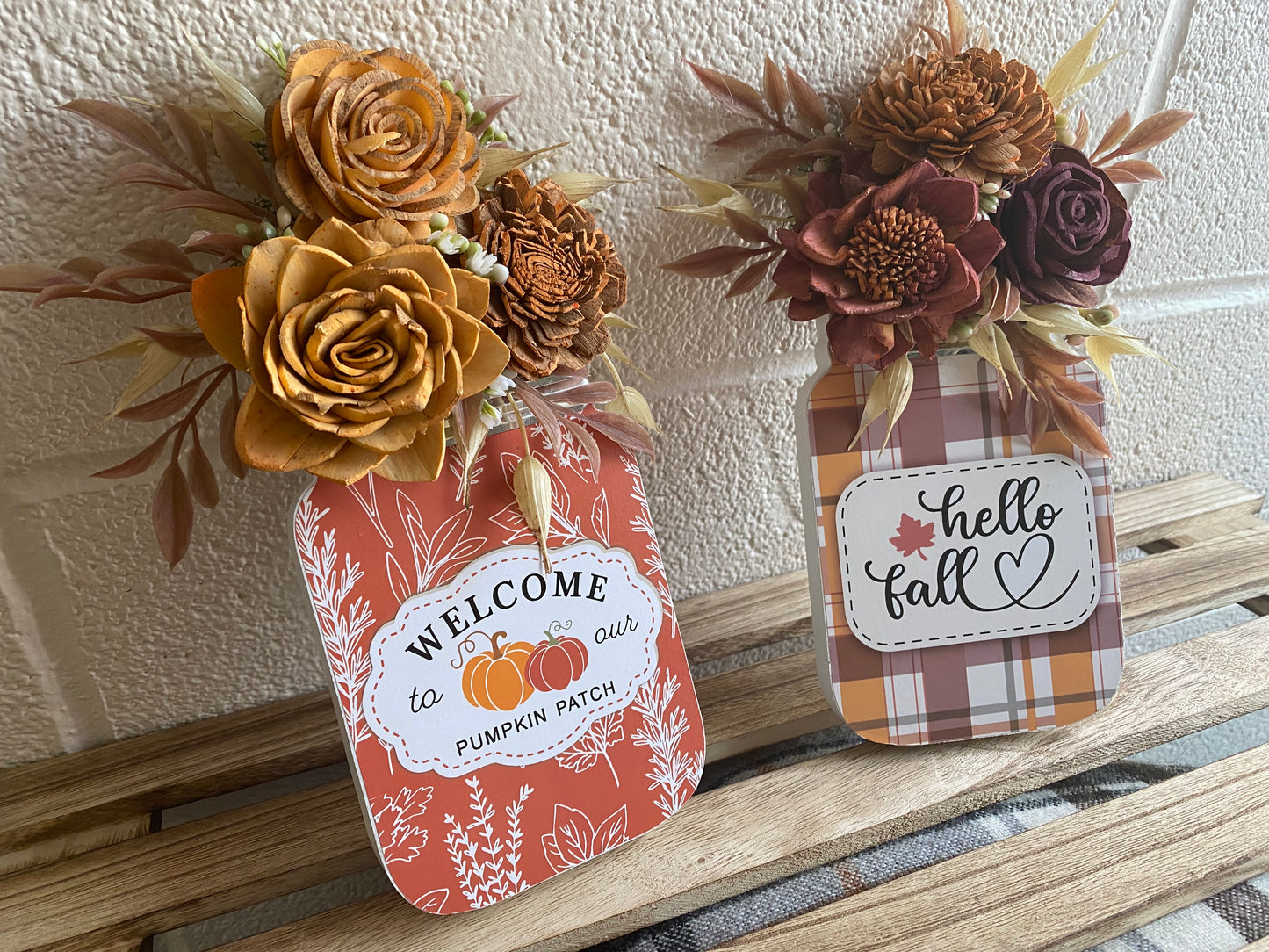 Standing Tabletop Mason Jar Sign